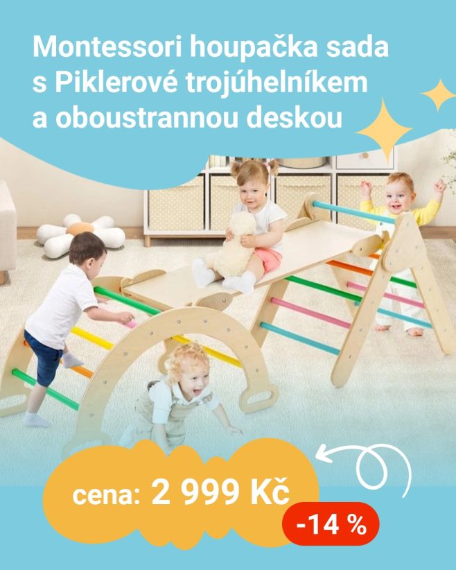 🎉 Montessori 3v1 sada, která nesmí chybět v žádné herně! 💪 Lezení, houpání i klouzání – vše v jednom bezpečném a stylovém...