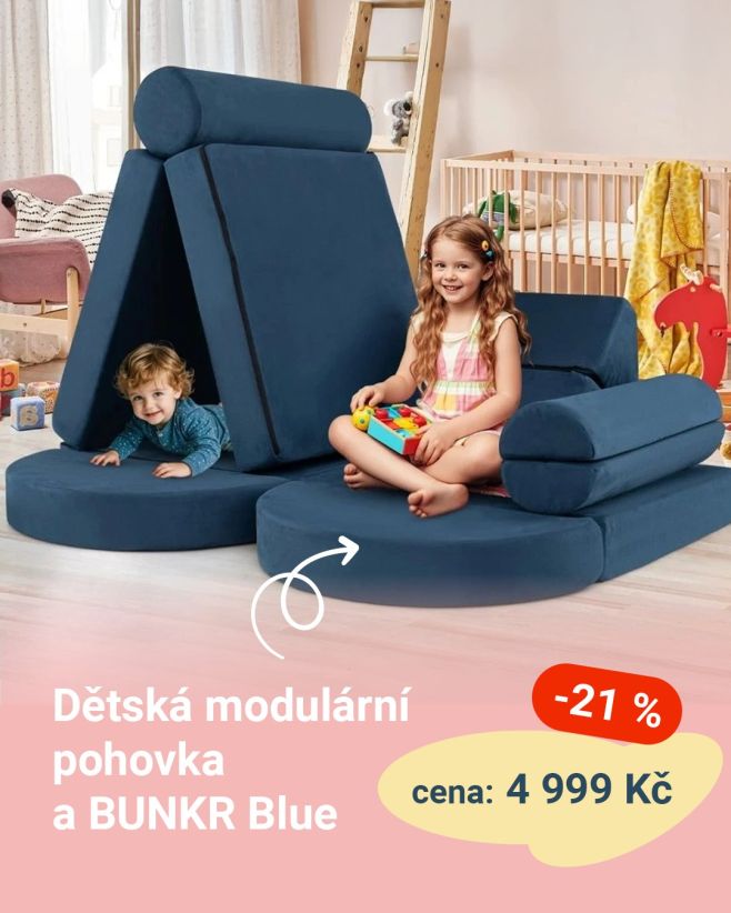 💙 Modrý modulární gauč pro děti – pohovka, hrad i letadlo v jednom! Děti si z něj postaví, co je právě napadne – a pak si...
